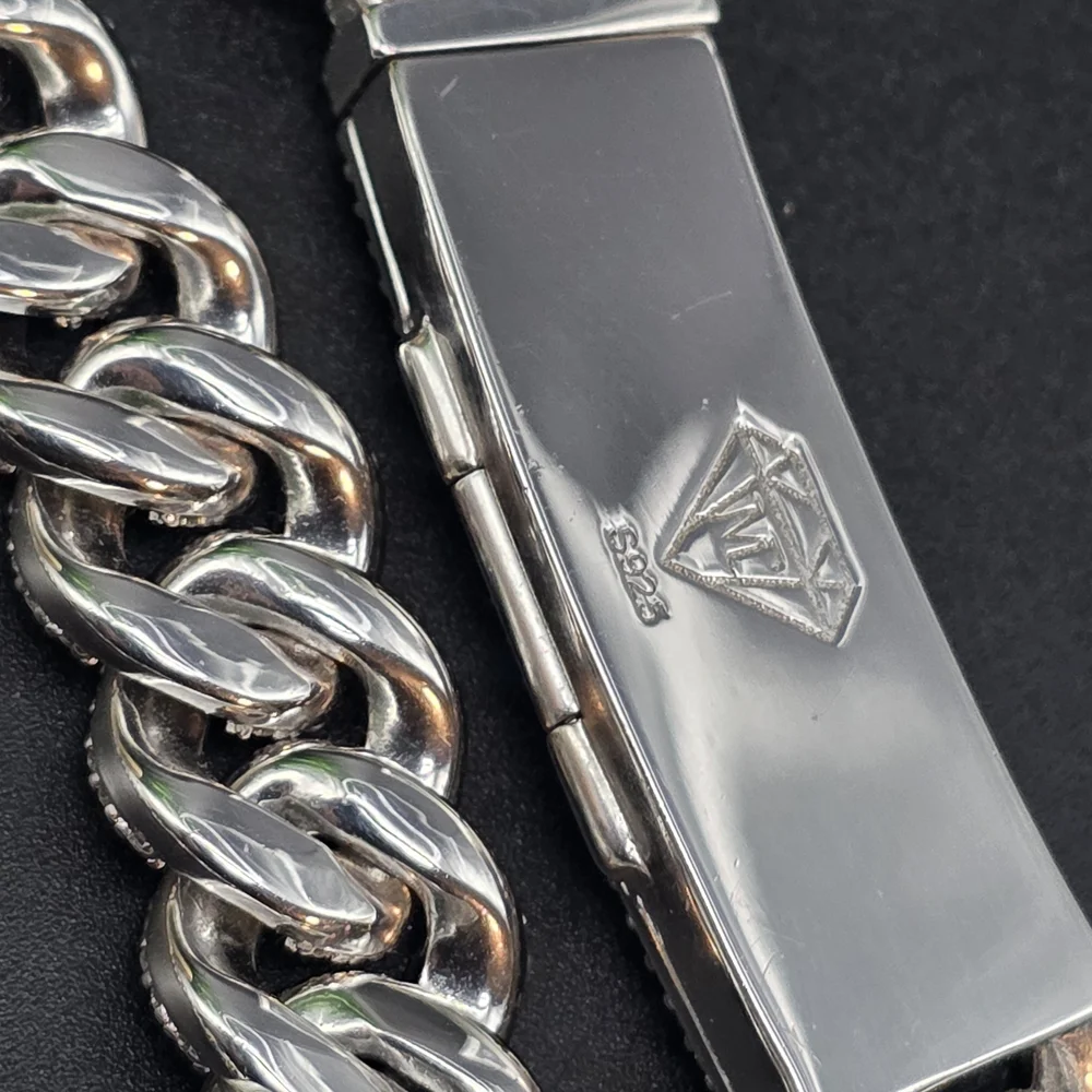 🔥 24” Iced-Out Miami Cuban Chain – S925 Solid Sterling Silver , 12mm